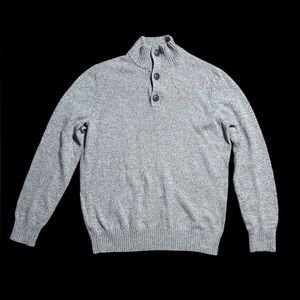 Urban Pipeline Crème and Brown Sweater with Button Collar